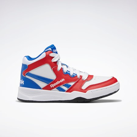 Reebok BB 4500 Court Shoes - Preschool Vita Röda Blå | FKOTV-0937