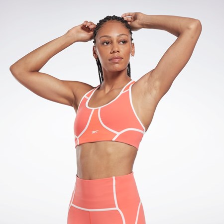 Reebok Lux Racer Vadderad Colorblocked Bra Orange | RSAGC-7981