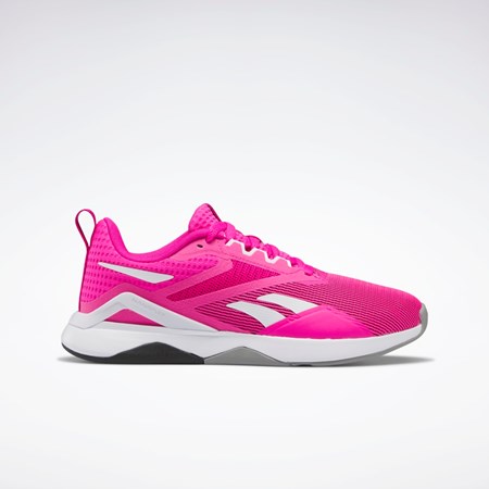 Reebok Nanoflex TR 2.0 Tränings Shoes Rosa Vita Grå | UVLQJ-8729