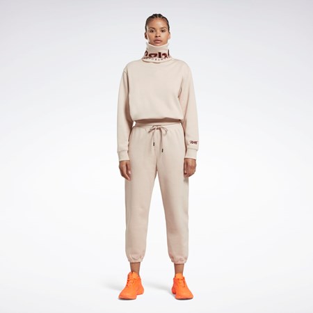 Reebok Victoria Beckham Cowl Neck Jumper Soft Ecru | OBLIM-8761